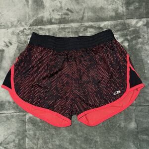 Champion Duo Dry Inner Brief Running Shorts Black Red Women's Size Small Active